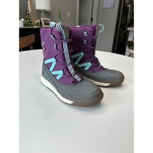 Merrell Kids Select Dry Snow Crush Waterproof Purple & Gray Boots Size 4M
